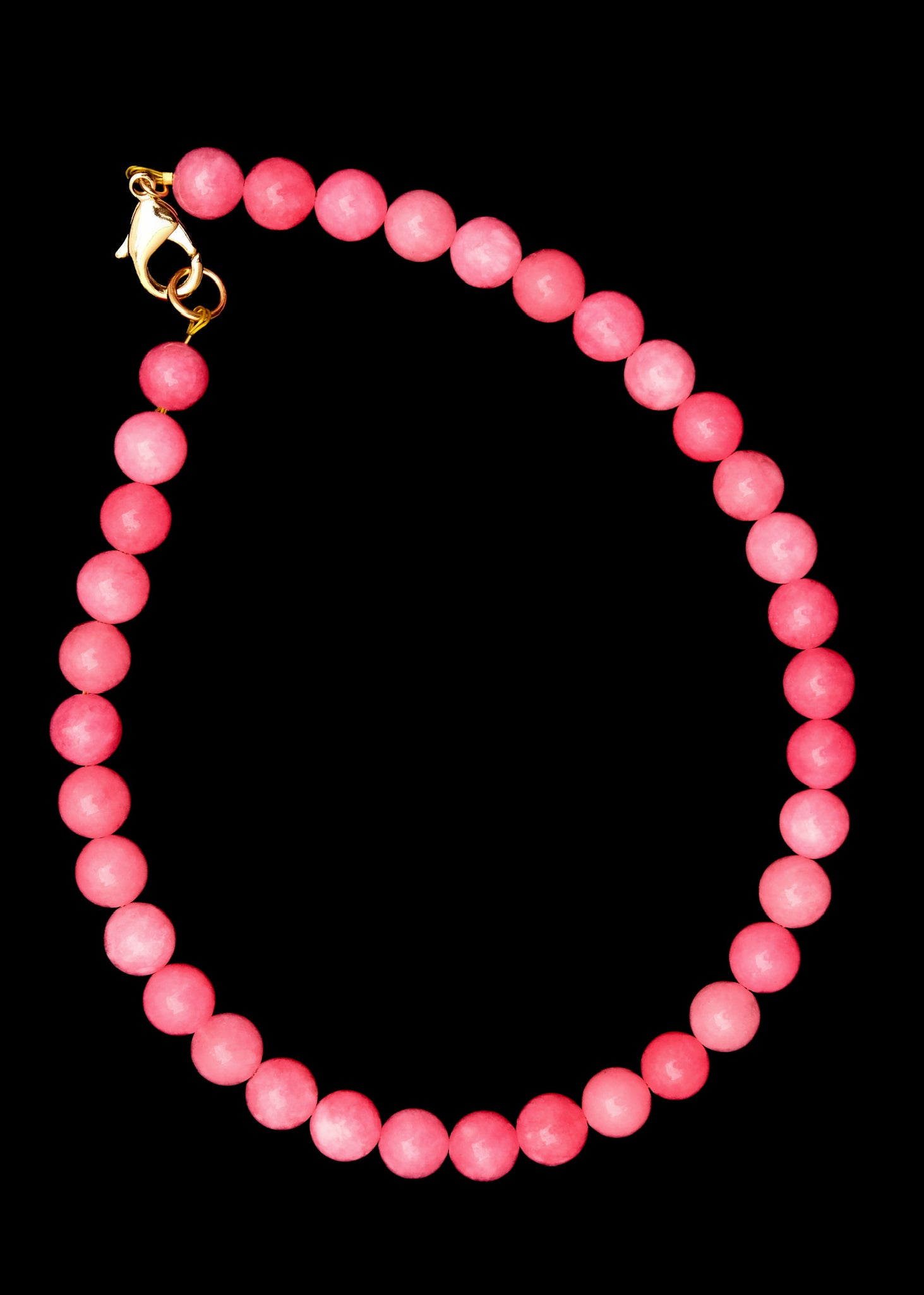 Pink jade necklace