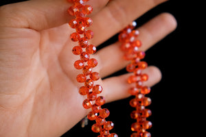 Orange crystal choker