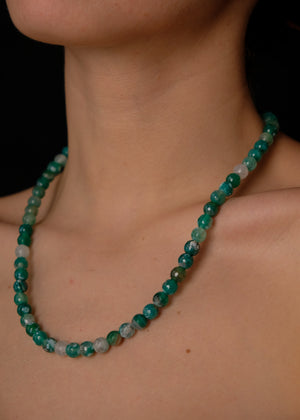 Green ágata necklace