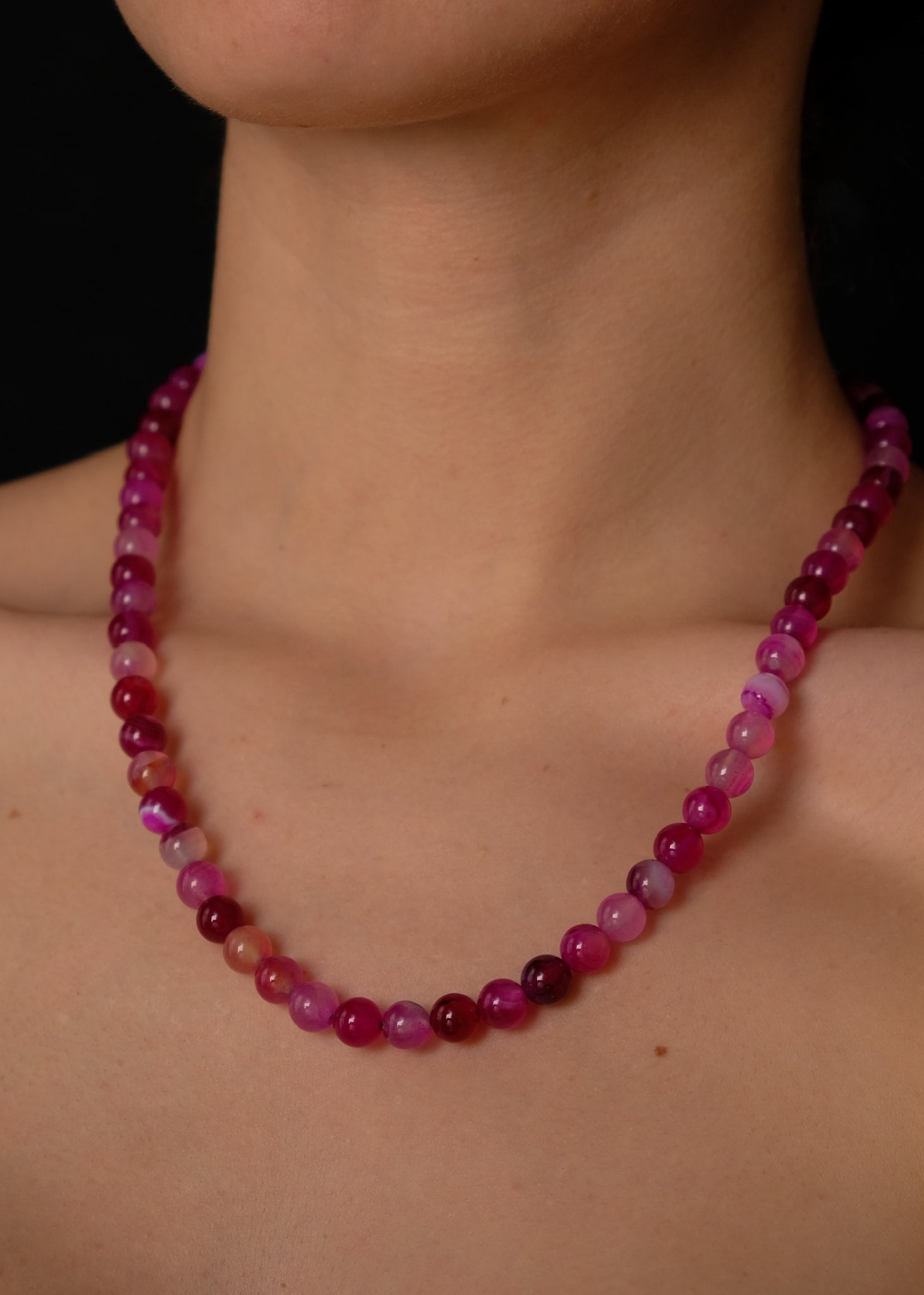 Fuscia ágata necklace