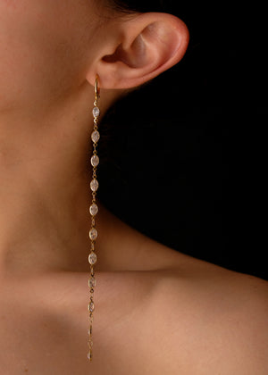 Crystal long earrings