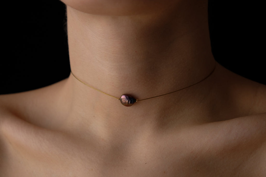 Purple Pearl choker