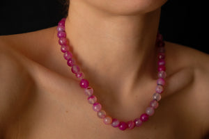 Pink ágata necklace