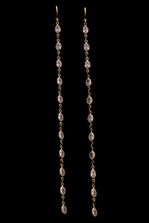 Crystal long earrings