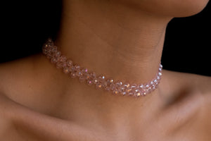 Baby Pink crystal choker