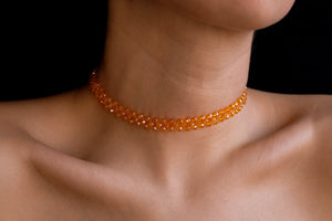 Yellow crystal choker