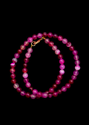 Fuscia ágata necklace