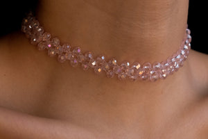 Baby Pink crystal choker