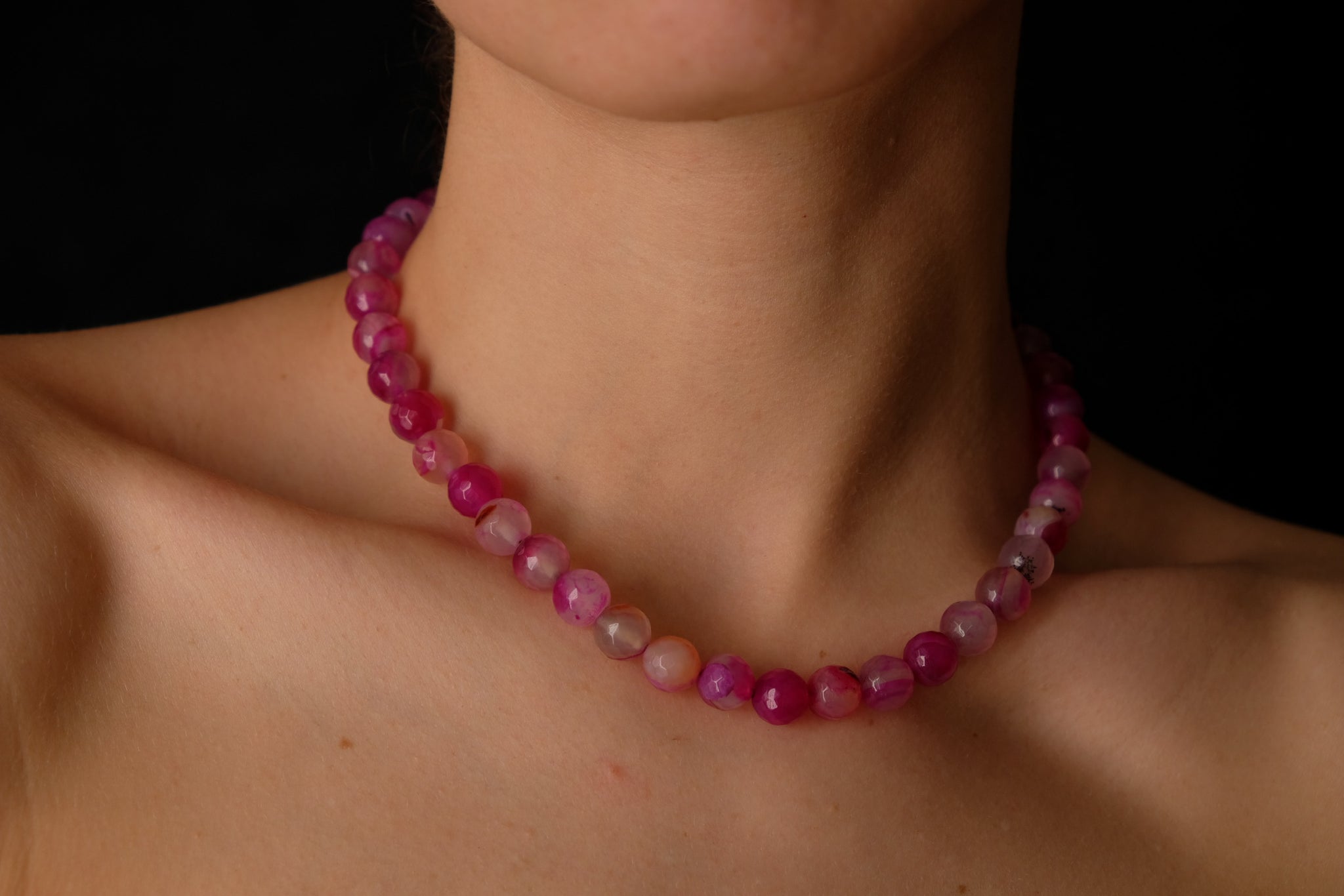 Pink ágata necklace