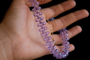 Lilac crystal choker