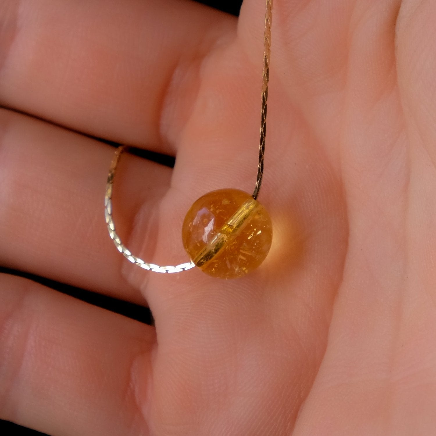 citrine sphere choker