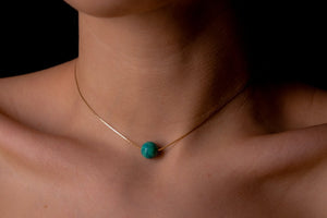 turquoise sphere choker