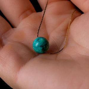 turquoise sphere choker