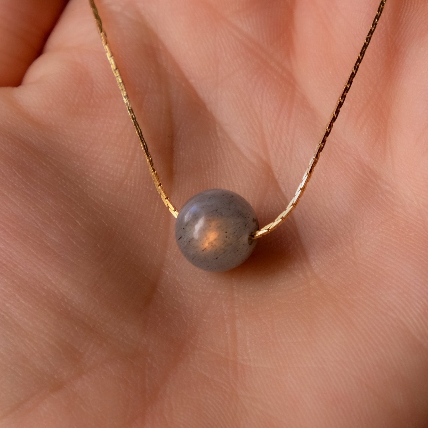 labradorite sphere choker