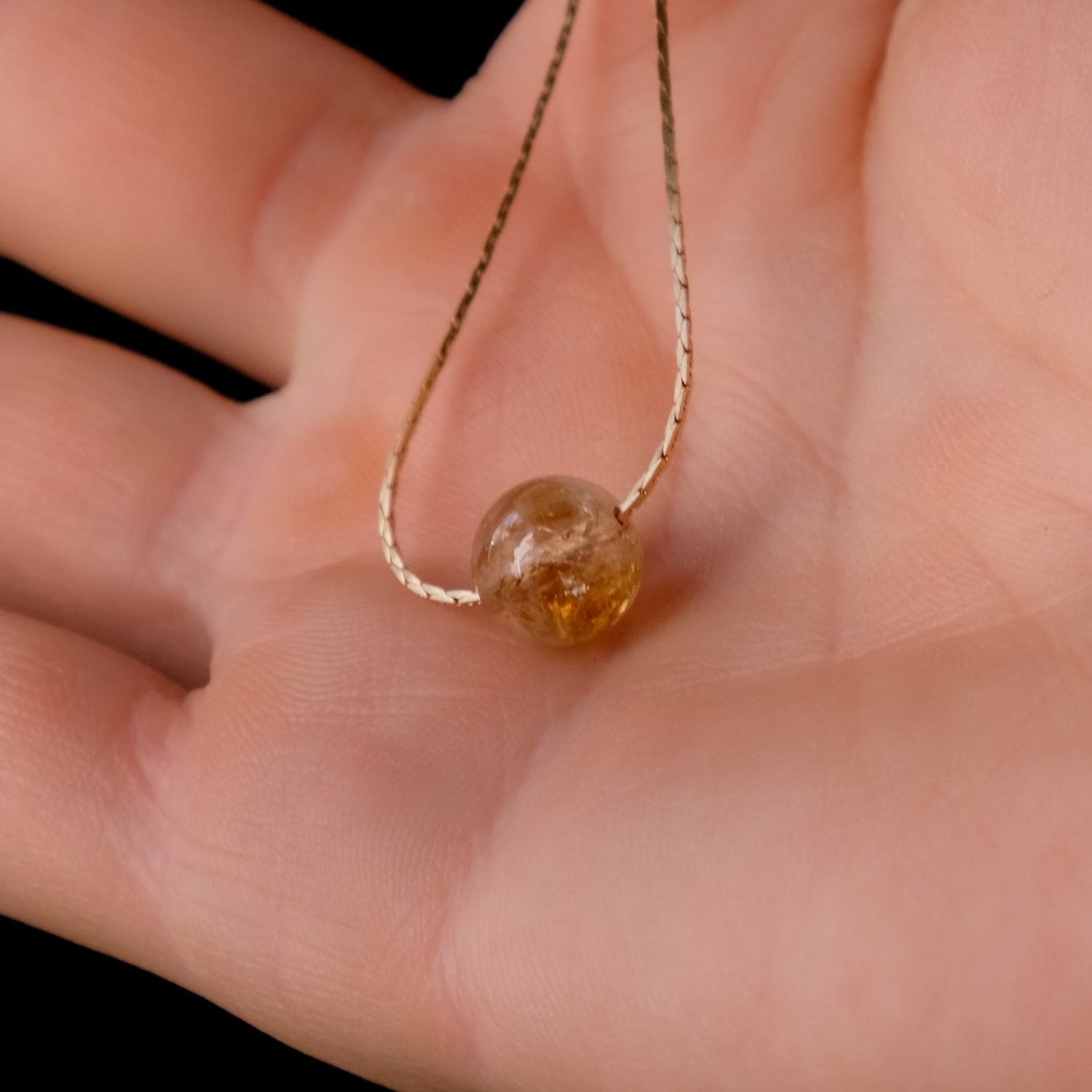 citrine baby sphere choker