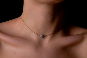 labradorite baby sphere choker