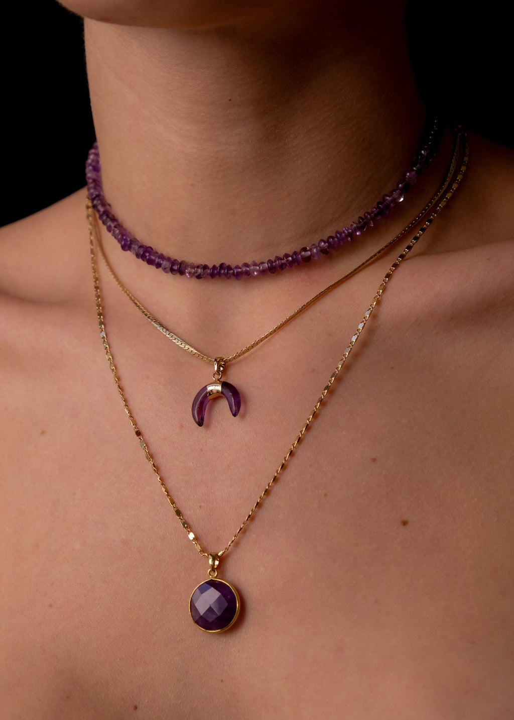 amethyst moon and circle set 3