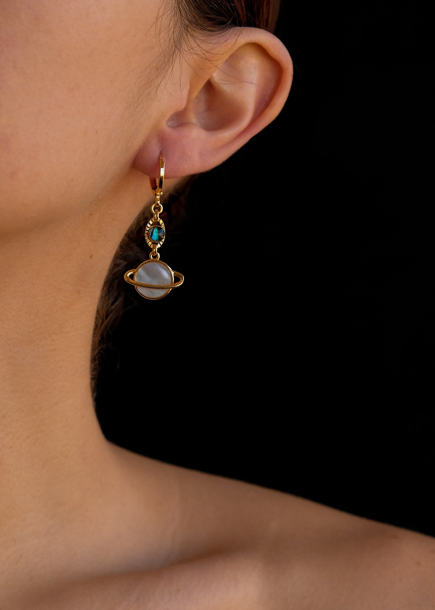 Acid Saturn earrings