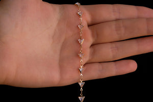 Crystal triangles bracelet