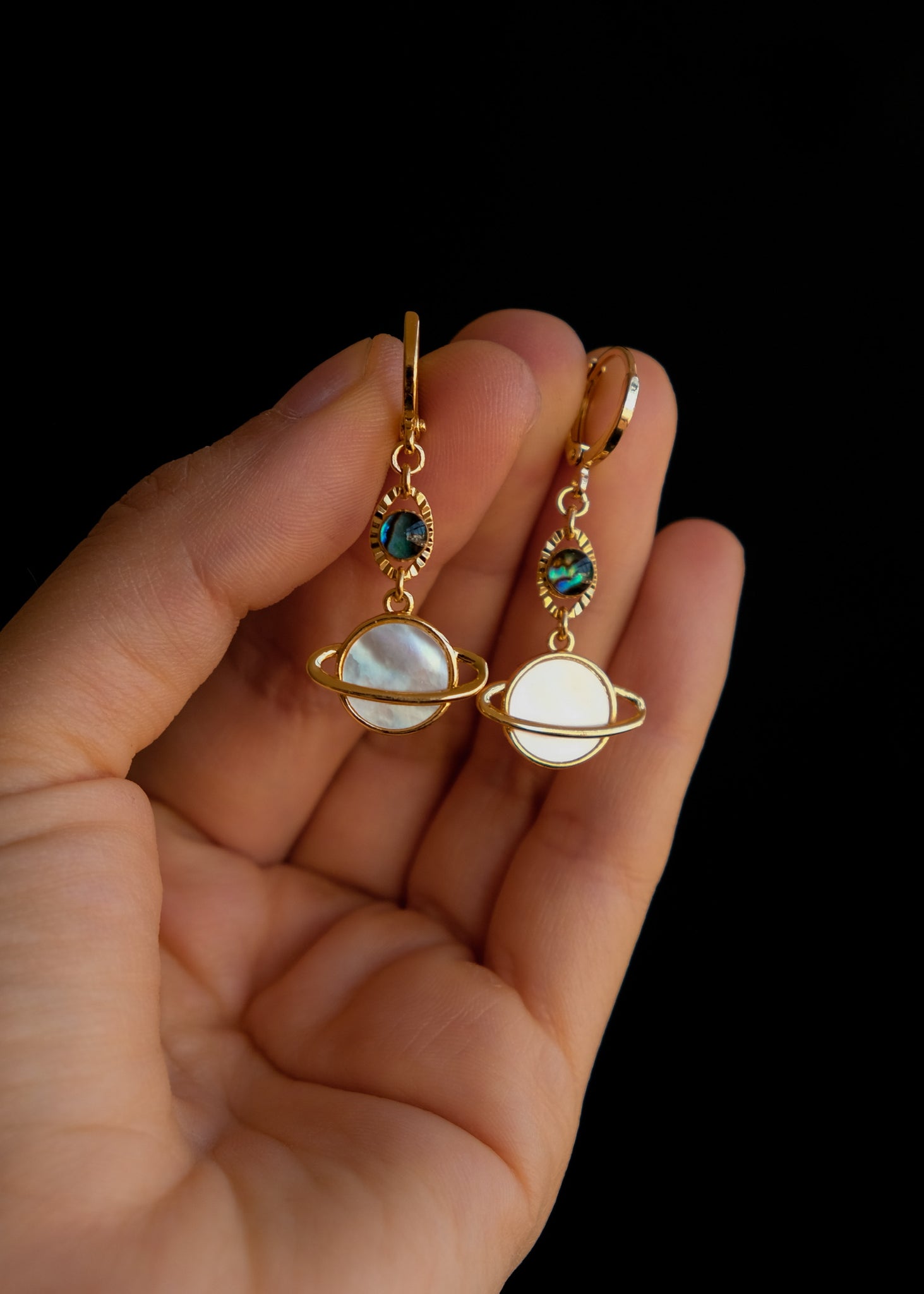 Acid Saturn earrings