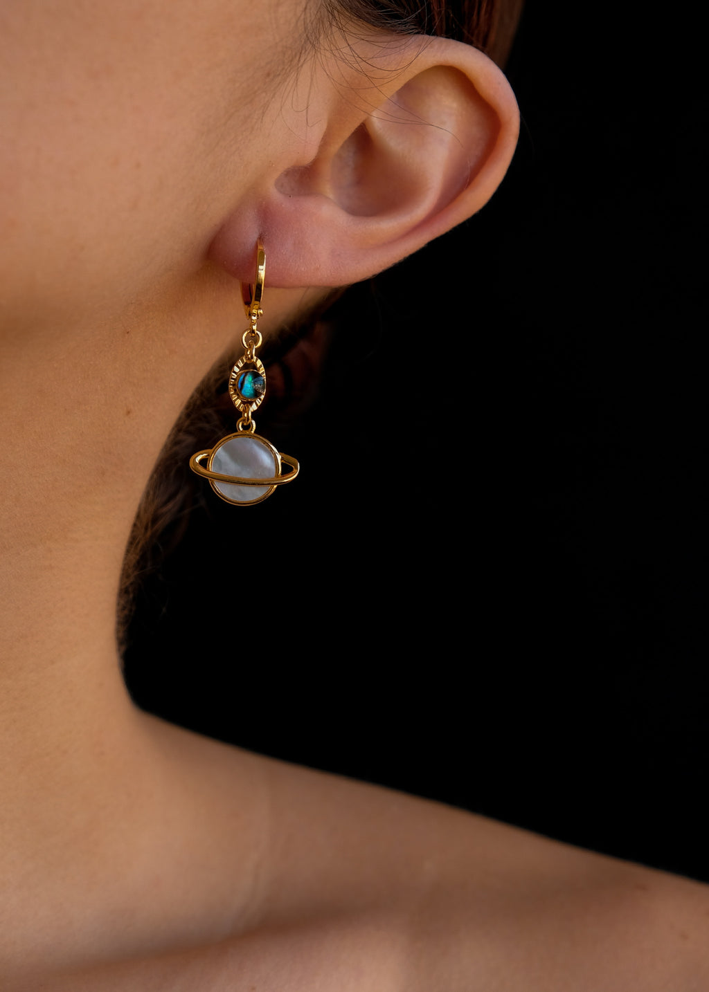 Acid Saturn earrings